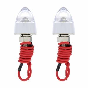 UNITED PACIFIC - 10862 - SUJETADOR DE PLACA DE MATRÍCULA LED BULLET - BLANCO (PAQUETE DE 2)
