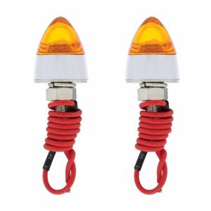 UNITED PACIFIC - 10863 - SUJETADOR DE PLACA DE MATRÍCULA LED BULLET - ÁMBAR (PAQUETE DE 2)