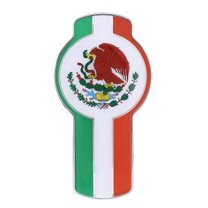 UNITED PACIFIC - 10967 - EMBLEMA BANDERA DE MÉXICO FUNDIDO CROMADO
