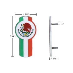 UNITED PACIFIC - UNITED PACIFIC - 10967 - EMBLEMA BANDERA DE MÉXICO FUNDIDO CROMADO - Image 4