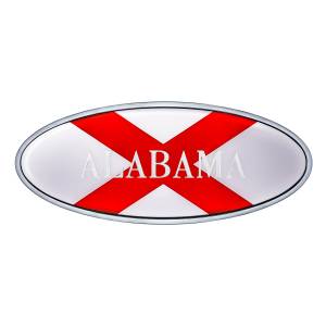 UNITED PACIFIC - 10972 - EMBLEMA DE LA BANDERA DE ALABAMA CROMADA