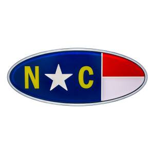 UNITED PACIFIC - 10975 - EMBLEMA DE LA BANDERA DE CAROLINA DEL NORTE CROMADA