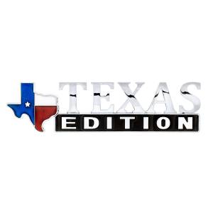 UNITED PACIFIC - 11016 - EMBLEMA DE ACENTO "TEXAS EDITION" DE FUNDICIÓN CROMADA