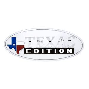 UNITED PACIFIC - 11017 - EMBLEMA OVALADO CROMADO FUNDIDO - "TEXAS EDITION"