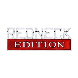UNITED PACIFIC - UNITED PACIFIC - 11018 - EMBLEMA DE ACENTO "REDNECK EDITION" CROMADO FUNDIDO A PRESIÓN - Image 1
