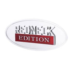 UNITED PACIFIC - UNITED PACIFIC - 11019 - EMBLEMA OVALADO CROMADO FUNDIDO - "REDNECK EDITION" - Image 2