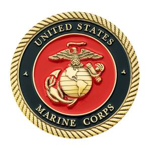 UNITED PACIFIC - UNITED PACIFIC - 22977 - MEDALLÓN DE METAL ADHESIVO MILITAR DE EE. UU. DE 1-3/4" - MARINE CORPS - Image 1