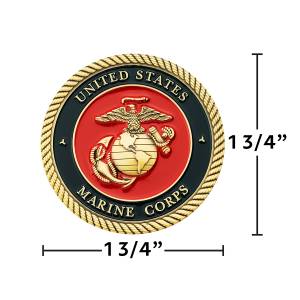 UNITED PACIFIC - UNITED PACIFIC - 22977 - MEDALLÓN DE METAL ADHESIVO MILITAR DE EE. UU. DE 1-3/4" - MARINE CORPS - Image 2