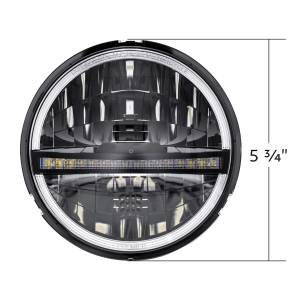 UNITED PACIFIC - UNITED PACIFIC - 31029 - ULTRALIT - 20 FAROS LED DE ALTA POTENCIA DE 5-3/4" PARA MOTOCICLETA CON LUZ LED DRL/POSICIÓN - NEGRO - Image 8