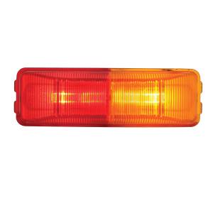 UNITED PACIFIC - 31050 - LUZ INCANDESCENTE RECTANGULAR DE MONTAJE PARA GUARDABARROS (LIQUIDACIÓN/MARCADOR) - LENTE ÁMBAR Y ROJA