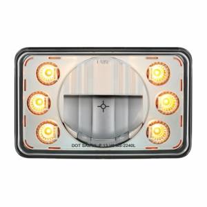 UNITED PACIFIC - 31237 - ULTRALIT - FARO LED DE 4" X 6" CON DOBLE FUNCIÓN 6 LUCES DE POSICIÓN LED ÁMBAR - LUZ DE CRUCE