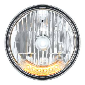 UNITED PACIFIC - 31247 - FARO DELANTERO DE CRISTAL DE 7" CON LUZ DE POSICIÓN DE 6 LED ÁMBAR