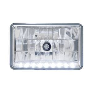 UNITED PACIFIC - 31368 - FARO DELANTERO DE CRISTAL DE 4" X 6" CON 9 LUZ DE POSICIÓN LED BLANCA - LUZ DE CRUCE