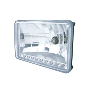 UNITED PACIFIC - UNITED PACIFIC - 31369 - FARO DELANTERO DE CRISTAL DE 4" X 6" CON 9 LUZ DE POSICIÓN LED BLANCA - LUZ ALTA - Image 2