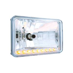 UNITED PACIFIC - UNITED PACIFIC - 31373 - FARO DELANTERO DE CRISTAL DE 4" X 6" CON LUZ DE POSICIÓN DE 9 LED ÁMBAR - LUZ DE CRUCE - Image 2