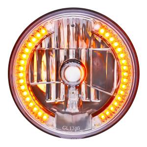 UNITED PACIFIC - 31378 - FARO DELANTERO DE CRISTAL DE 7" CON LUZ DE POSICIÓN DE 34 LED ÁMBAR