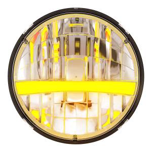 UNITED PACIFIC - 31458 - ULTRALIT - FARO LED DE ALTA POTENCIA DE 7" CON INTERMITENTE Y BARRA DE LUCES DE POSICIÓN ÁMBAR