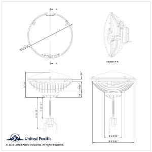 UNITED PACIFIC - UNITED PACIFIC - 31458 - ULTRALIT - FARO LED DE ALTA POTENCIA DE 7" CON INTERMITENTE Y BARRA DE LUCES DE POSICIÓN ÁMBAR - Image 8