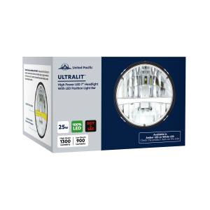 UNITED PACIFIC - UNITED PACIFIC - 31458 - ULTRALIT - FARO LED DE ALTA POTENCIA DE 7" CON INTERMITENTE Y BARRA DE LUCES DE POSICIÓN ÁMBAR - Image 9