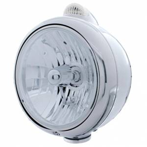 UNITED PACIFIC - 31547 - GUÍA CROMADA FARO ESTILO 682-C CRISTAL H4 Y LENTE TRANSPARENTE DE SEÑAL LED