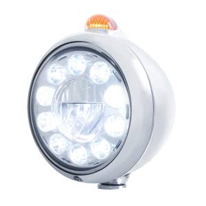 UNITED PACIFIC - 31562 - GUÍA DE ACERO INOXIDABLE 682-C FARO 11 BOMBILLA LED Y SEÑAL LED DE MODO DOBLE LENTE ÁMBAR
