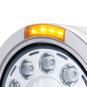 UNITED PACIFIC - UNITED PACIFIC - 31568 - FARO BALA DE MEDIA LUNA DE INOXIDABLE 11 BOMBILLAS LED Y SEÑAL LED DE MODO DOBLE - LENTE ÁMBAR - Image 2