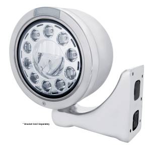 UNITED PACIFIC - UNITED PACIFIC - 31569 - FARO FARO DE MEDIA LUNA DE BALA DE ACERO INOXIDABLE, BOMBILLA DE 11 LED Y SEÑAL LED DE MODO DOBLE - LENTE TRANSPARENTE - Image 3