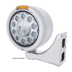 UNITED PACIFIC - UNITED PACIFIC - 31572 - FARO CLÁSICO DE MEDIA LUNA DE INOXIDABLE CON BOMBILLA DE 11 LED Y LENTE ÁMBAR DE SEÑAL LED DE MODO DOBLE - Image 3