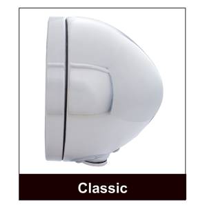UNITED PACIFIC - UNITED PACIFIC - 31574 - FARO DELANTERO BULLET CLASSIC INOXIDABLE 11 BOMBILLA LED CON SEÑAL LED - LENTE ÁMBAR - Image 5
