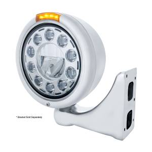UNITED PACIFIC - UNITED PACIFIC - 31580 - FARO CLÁSICO DE INOXIDABLE CON 11 BOMBILLAS LED Y SEÑAL LED DE MODO DOBLE - LENTE ÁMBAR - Image 3