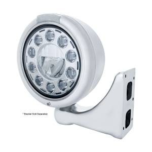 UNITED PACIFIC - UNITED PACIFIC - 31581 - FARO CLÁSICO DE INOXIDABLE CON 11 BOMBILLAS LED Y SEÑAL LED DE MODO DOBLE - LENTE TRANSPARENTE - Image 3
