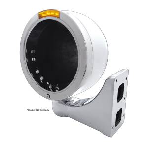 UNITED PACIFIC - UNITED PACIFIC - 31701 - FARO FARO MEDIA LUNA BALA DE ACERO INOXIDABLE SIN BOMBILLA CON INTERMITENTE LED - LENTE ÁMBAR - Image 4