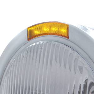 UNITED PACIFIC - UNITED PACIFIC - 31710 - FARO FARO DE MEDIA LUNA DE BALA DE ACERO INOXIDABLE BOMBILLA H4 E INTERMITENTE LED - LENTE ÁMBAR - Image 2