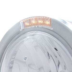 UNITED PACIFIC - UNITED PACIFIC - 31714 - FARO DE MEDIA LUNA DE ACERO INOXIDABLE BOMBILLA H4 DE CRISTAL Y SEÑAL DE GIRO LED - LENTE TRANSPARENTE - Image 2
