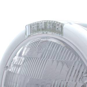 UNITED PACIFIC - UNITED PACIFIC - 31723 - FARO CLÁSICO DE MEDIA LUNA DE ACERO INOXIDABLE BOMBILLA H6024 E INTERMITENTE LED - LENTE TRANSPARENTE - Image 2