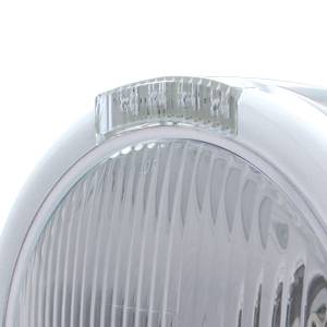 UNITED PACIFIC - UNITED PACIFIC - 31726 - FARO CLÁSICO DE MEDIA LUNA DE ACERO INOXIDABLE BOMBILLA H4 E INTERMITENTE LED - LENTE TRANSPARENTE - Image 2