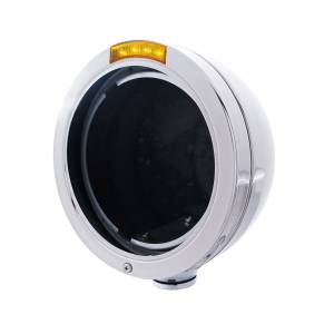 UNITED PACIFIC - 31731 - FARO CLÁSICO BALA DE ACERO INOXIDABLE SIN BOMBILLA CON INTERMITENTE LED - LENTE ÁMBAR