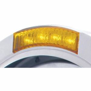 UNITED PACIFIC - UNITED PACIFIC - 31731 - FARO CLÁSICO BALA DE ACERO INOXIDABLE SIN BOMBILLA CON INTERMITENTE LED - LENTE ÁMBAR - Image 4
