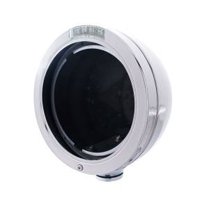 UNITED PACIFIC - 31732 - FARO CLÁSICO BALA DE ACERO INOXIDABLE SIN BOMBILLA CON INTERMITENTE LED - LENTE TRANSPARENTE