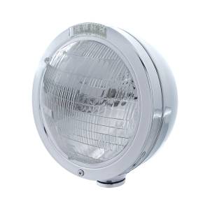UNITED PACIFIC - 31735 - FARO CLÁSICO BALA DE ACERO INOXIDABLE BOMBILLA 6014 E INTERMITENTE LED - LENTE TRANSPARENTE