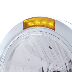 UNITED PACIFIC - UNITED PACIFIC - 31743 - FARO CLÁSICO BALA DE ACERO INOXIDABLE BOMBILLA H4 DE CRISTAL E INTERMITENTE LED - LENTE ÁMBAR - Image 2