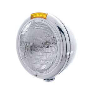UNITED PACIFIC - 31749 - FARO CLÁSICO DE ACERO INOXIDABLE BOMBILLA 6014 E INTERMITENTE LED - LENTE ÁMBAR