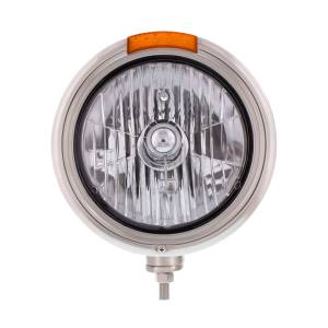 UNITED PACIFIC - UNITED PACIFIC - 31758 - FARO CLÁSICO DE ACERO INOXIDABLE BOMBILLA H4 DE CRISTAL E INTERMITENTE LED - LENTE ÁMBAR - Image 4