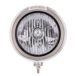 UNITED PACIFIC - UNITED PACIFIC - 31759 - FARO CLÁSICO DE ACERO INOXIDABLE BOMBILLA H4 DE CRISTAL E INTERMITENTE LED - LENTE TRANSPARENTE - Image 2