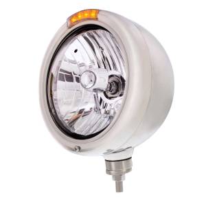 UNITED PACIFIC - UNITED PACIFIC - 31759 - FARO CLÁSICO DE ACERO INOXIDABLE BOMBILLA H4 DE CRISTAL E INTERMITENTE LED - LENTE TRANSPARENTE - Image 3