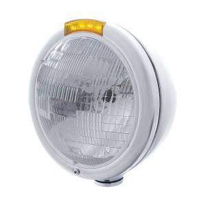 UNITED PACIFIC - 31767 - FARO CLÁSICO CROMADO BOMBILLA H6024 E INTERMITENTE LED - LENTE ÁMBAR
