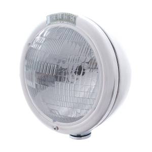 UNITED PACIFIC - 31768 - FARO CLÁSICO CROMADO BOMBILLA H6024 E INTERMITENTE LED - LENTE TRANSPARENTE