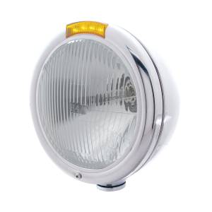 UNITED PACIFIC - 31770 - FARO CLÁSICO CROMADO BOMBILLA H4 E INTERMITENTE LED - LENTE ÁMBAR