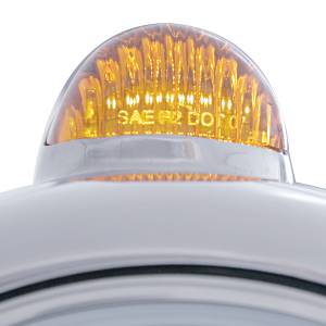 UNITED PACIFIC - UNITED PACIFIC - 32040 - GUÍA CROMADA FARO 682-C H4 CON 10 LED ÁMBAR Y SEÑAL LED DE MODO DUAL - LENTE ÁMBAR - Image 2