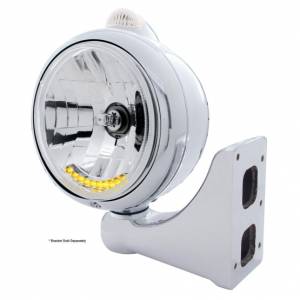 UNITED PACIFIC - UNITED PACIFIC - 32043 - GUIA CROMADA FARO 682-C H4 CON 10 LED AMBAR Y SEÑAL LED - LENTE TRANSPARENTE - Image 2